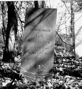 Joshua White's tombstone